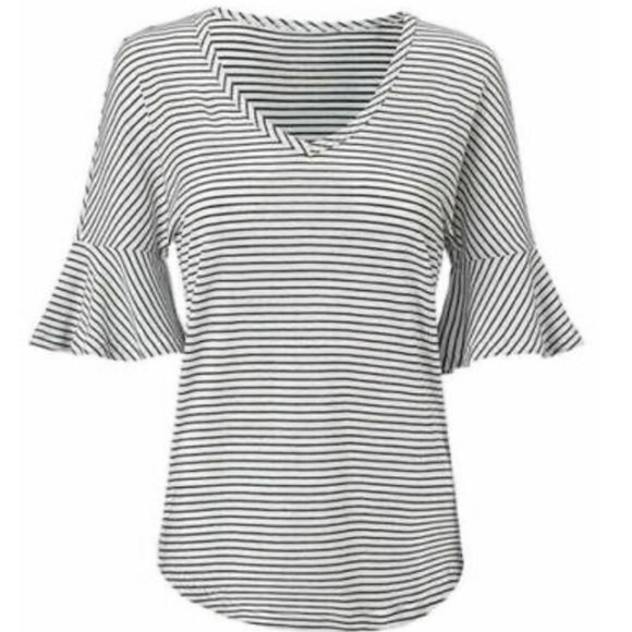 CAbi Tops - CAbi Skipper Tee Black/White Small